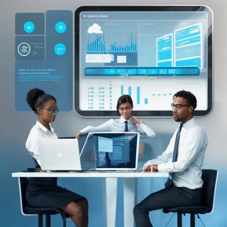 Equipe técnica de desenvolvimento VeltaJApps trabalhando em arquitetura de software